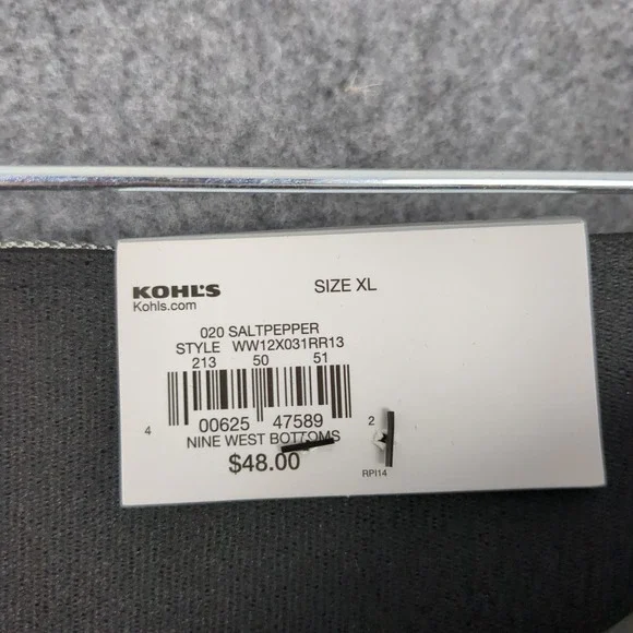 Nine West Bootcut Mid Rise Pants Womens XL Gray Stretch Fabric Tummy Control - Picture 10 of 15